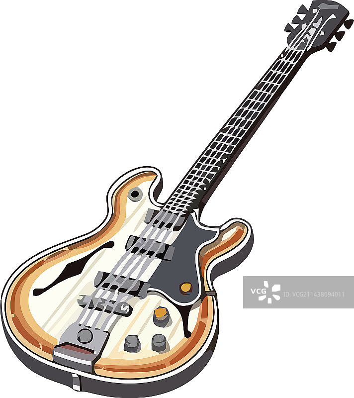 白色电吉他乐器图片素材