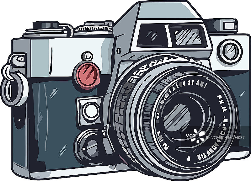 困在现代的老式摄影师图片素材