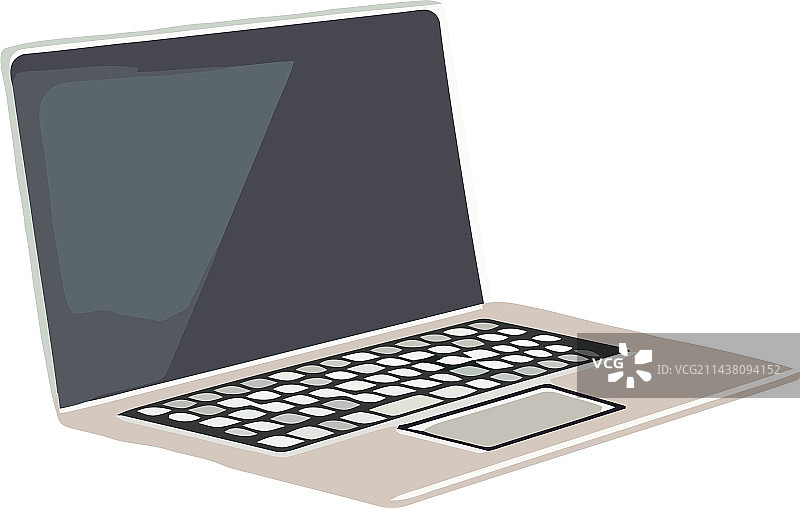 白色无线技术上的现代笔记本电脑图片素材