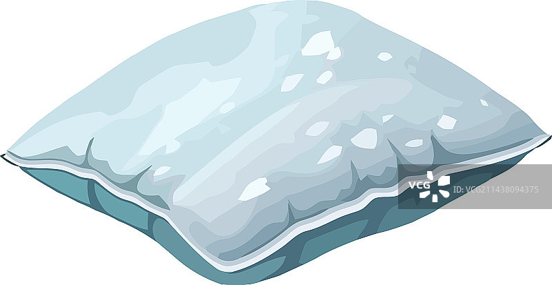 蓬松的蓝色雪枕冬季放松图标图片素材