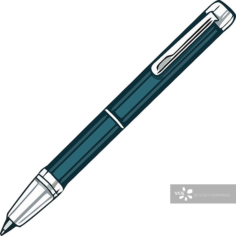 金属圆珠笔图标设计图片素材