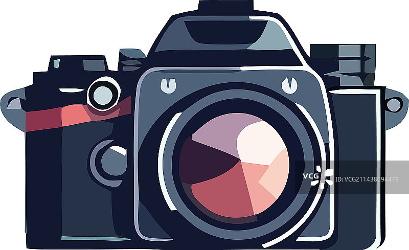 具有怀旧照片风格的现代相机图片素材