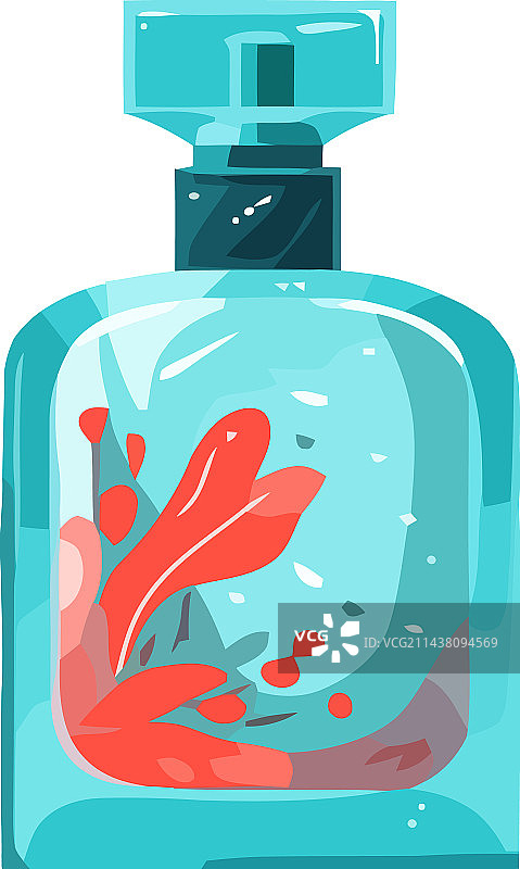 有机香水蓝色瓶子图标图片素材