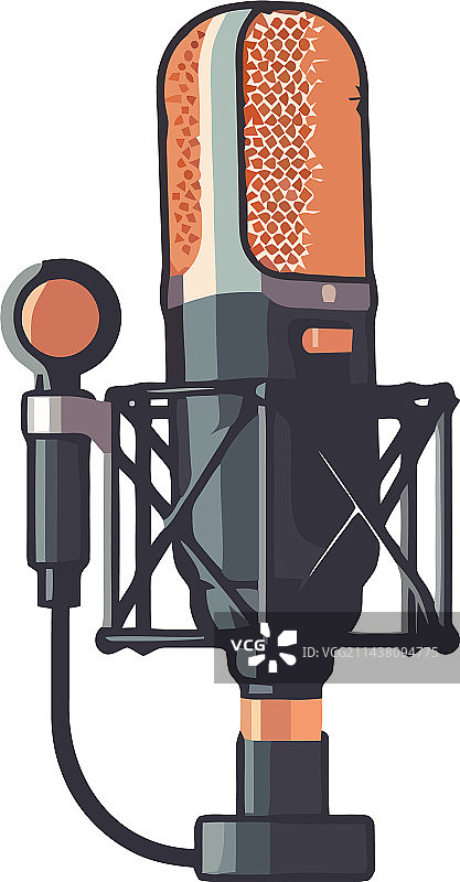 平面上的金属麦克风图片素材