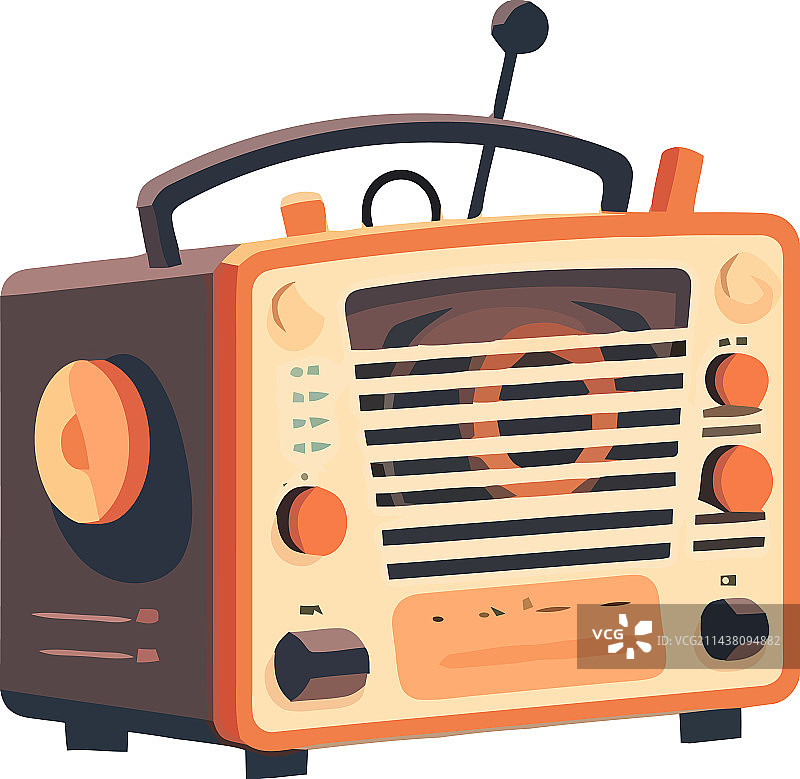 旧式手提式收音机广播图片素材