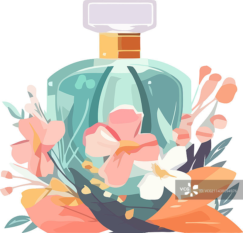 鲜花和瓶子图标图片素材