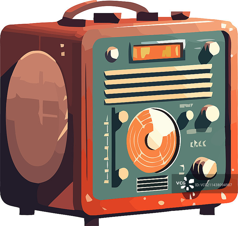 象征怀旧的模拟转盘扬声器图片素材