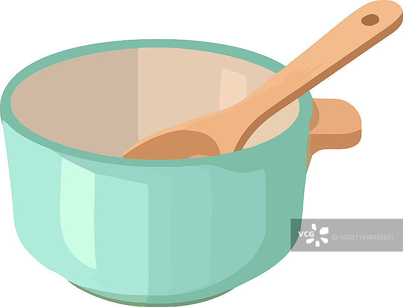 碗里的有机汤和勺子图片素材