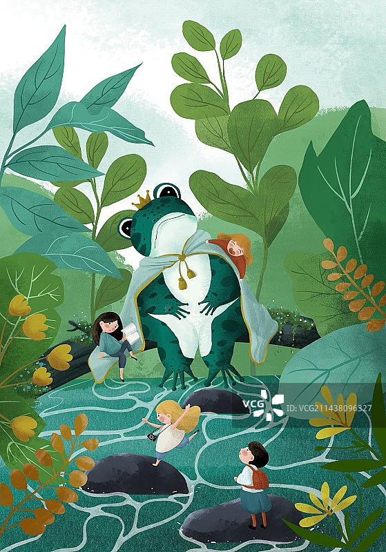 森林奇遇的青蛙王子图片素材