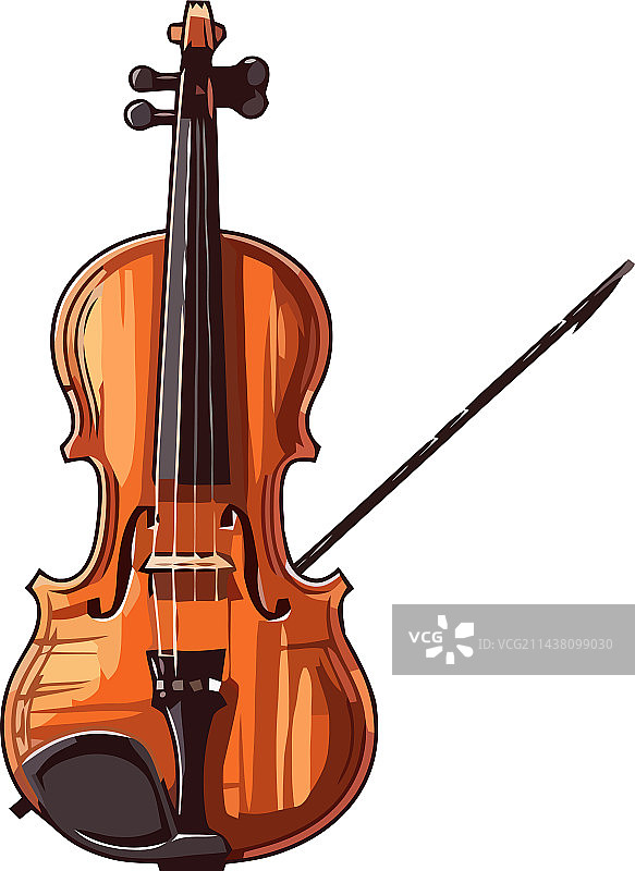 交响乐团中的古典小提琴乐器图片素材