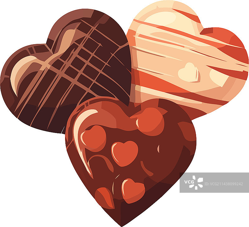 浪漫心形巧克力甜点图片素材