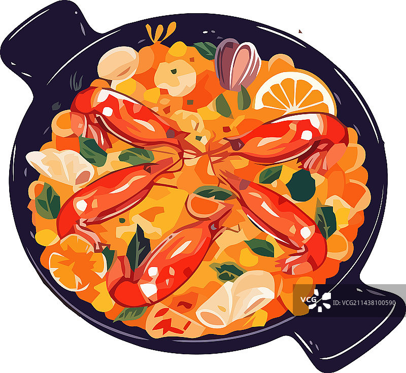 鲜虾番茄海鲜沙拉图片素材