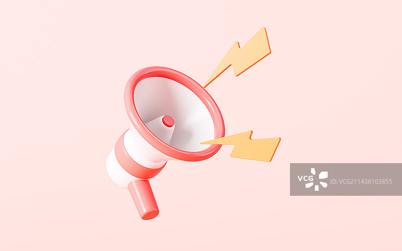 卡通喇叭模型3D渲染图片素材