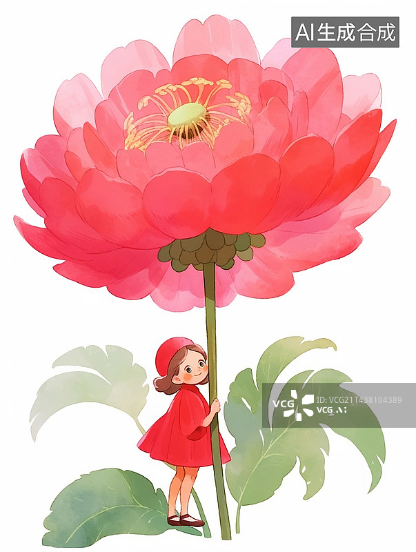 【AI数字艺术】送你一朵小红花图片素材