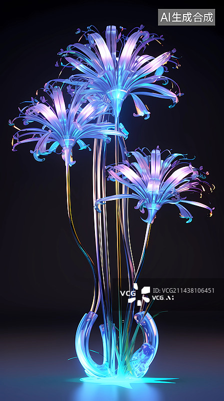 【AI数字艺术】虚拟植物数字花卉-百子莲图片素材