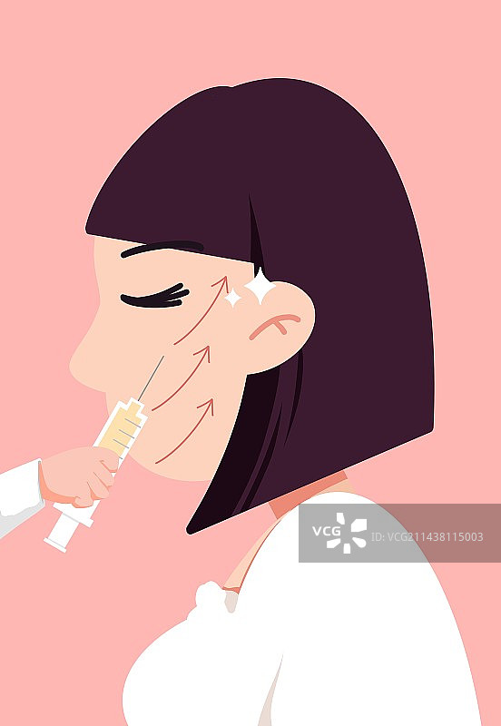 医疗美容打针除皱提拉紧致图片素材
