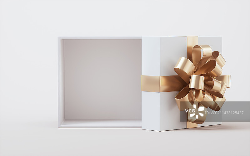 开启的礼盒3D渲染图片素材