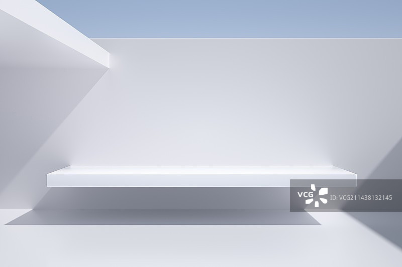 日光照亮下的抽象建筑地面台阶背景 三维图形图片素材