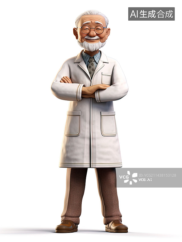 【AI数字艺术】医生，护士，3D，角色图片素材