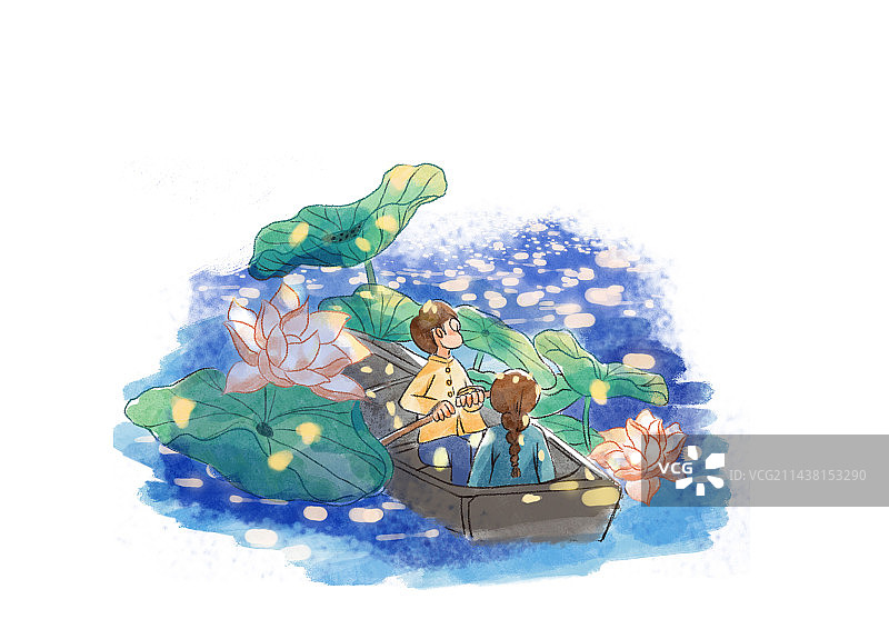 满船星梦压清河图片素材