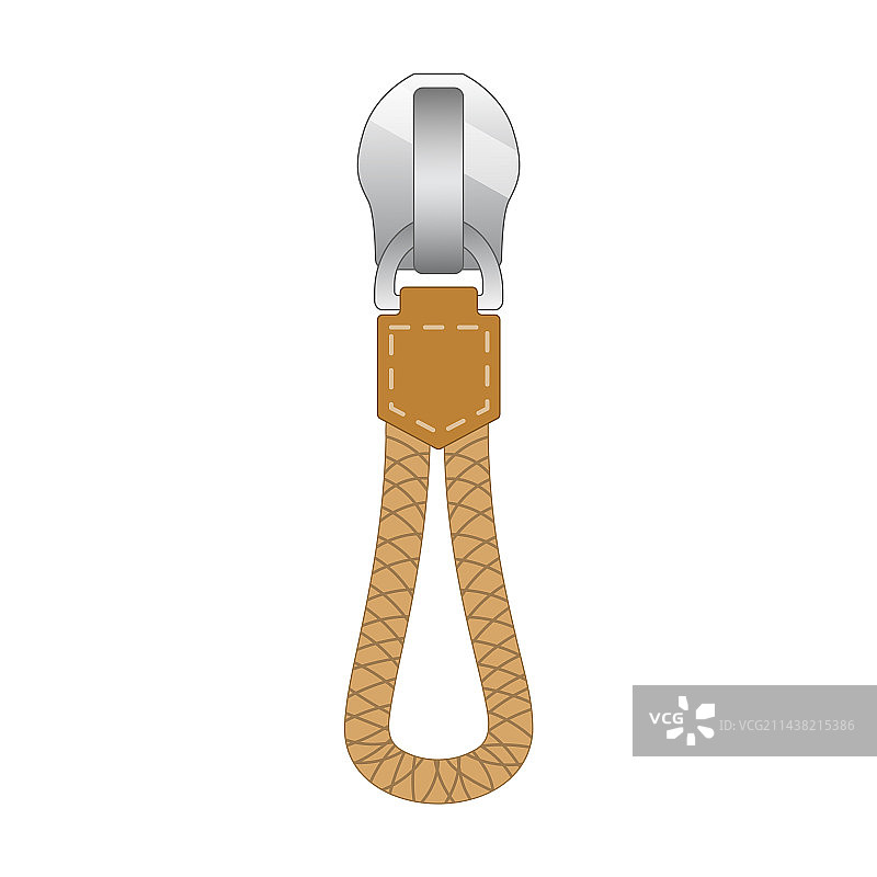 带编织绳的拉链头图片素材