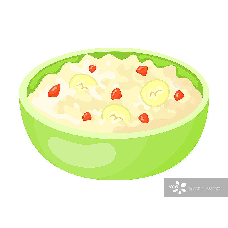 香蕉草莓片粥图片素材