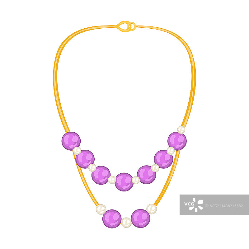 镶嵌宝石的金色项链首饰图片素材