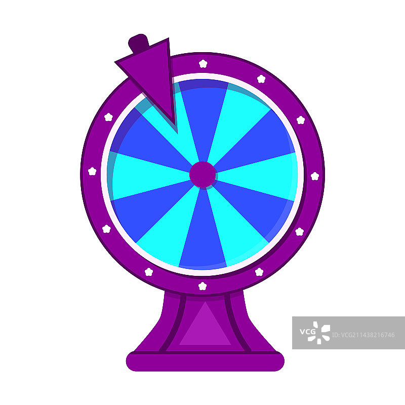 白色背景卡通幸运轮盘图片素材