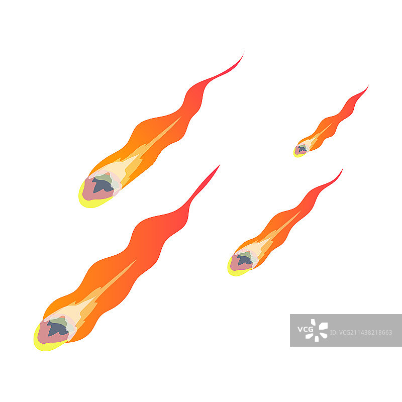 坠落的小行星和陨石图片素材