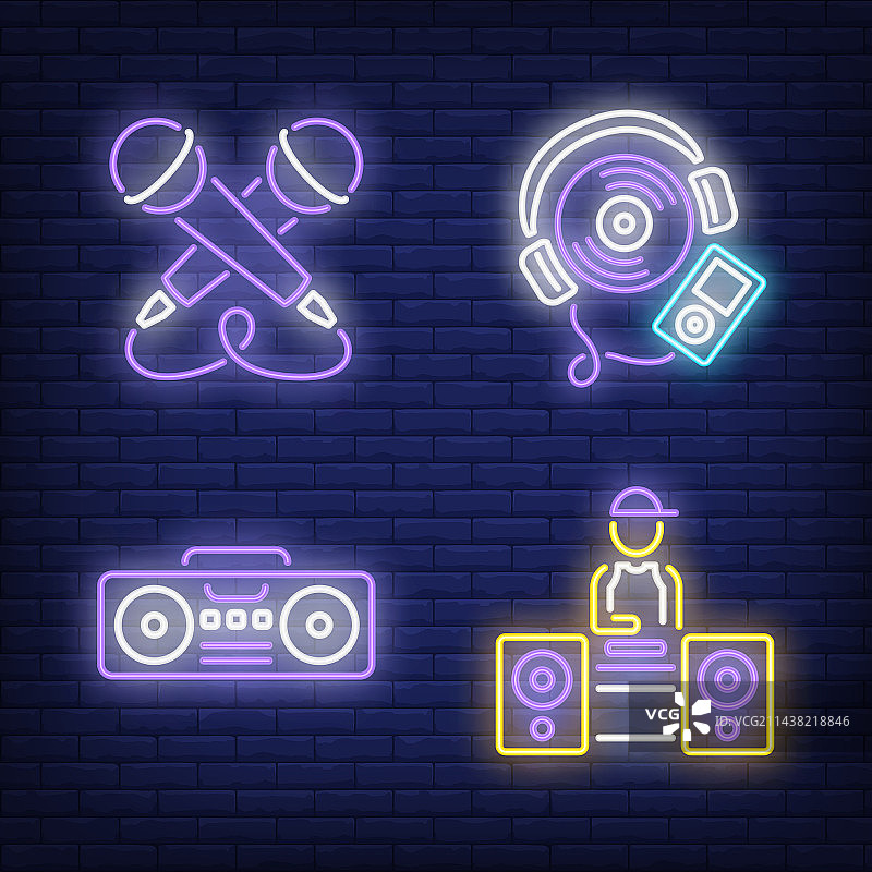 麦克风、手提音响和DJ图片素材