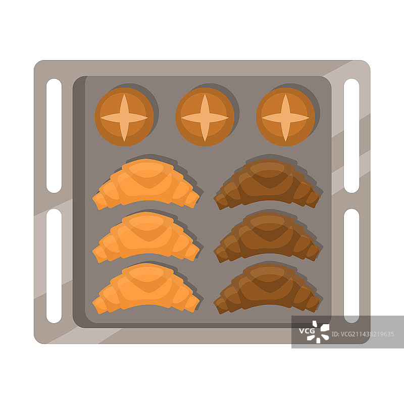烤箱托盘与糖果面包图片素材