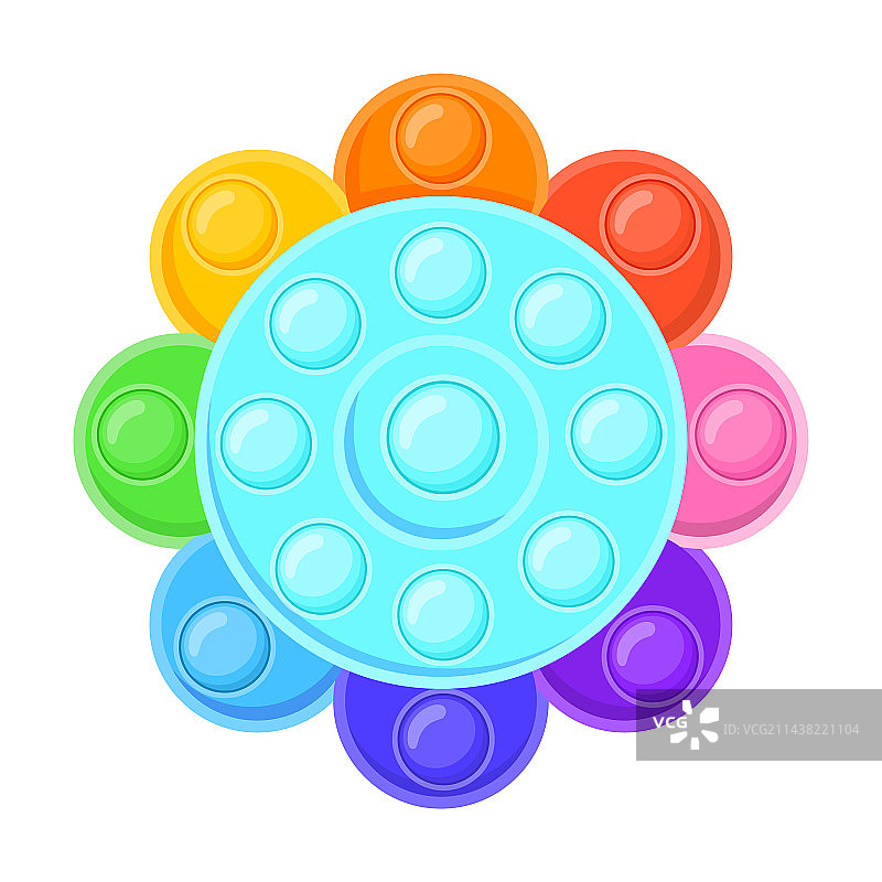 鲜艳的花朵与波普风玩具图片素材