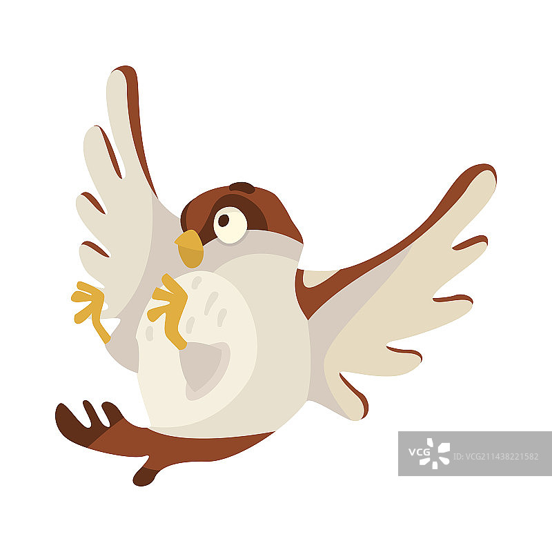 焦虑的麻雀卡通图片素材