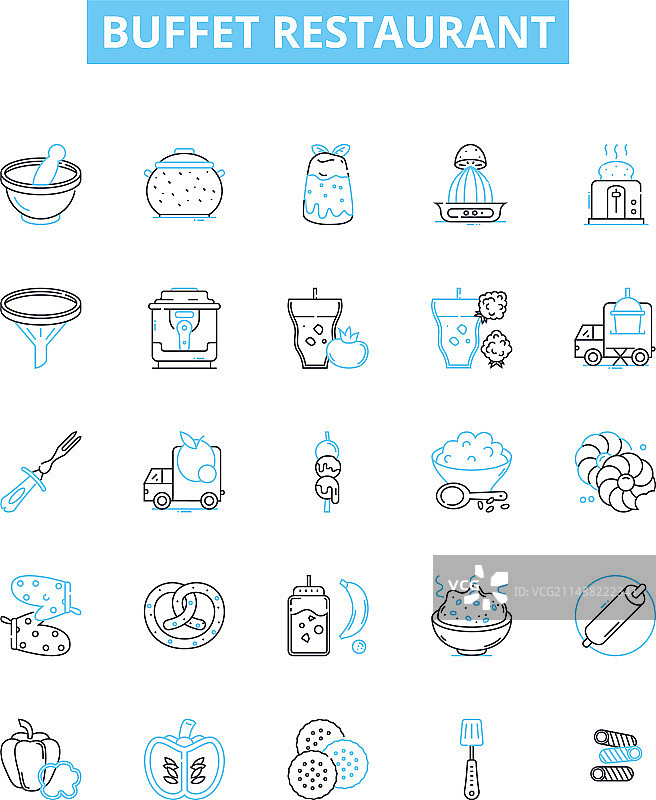自助餐厅系列图标图片素材