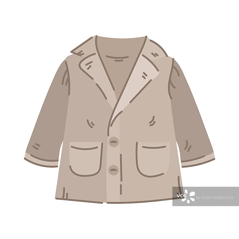 儿童灰色外套卡通图片素材