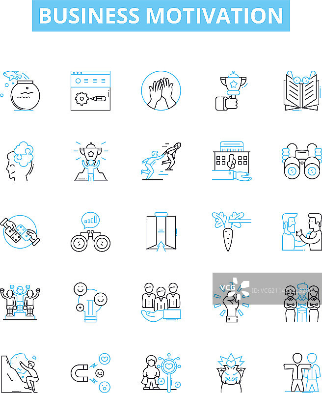 商业动力线条图标集图片素材