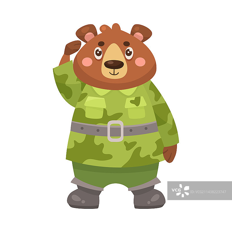 伪装卡通中的可爱熊角色图片素材