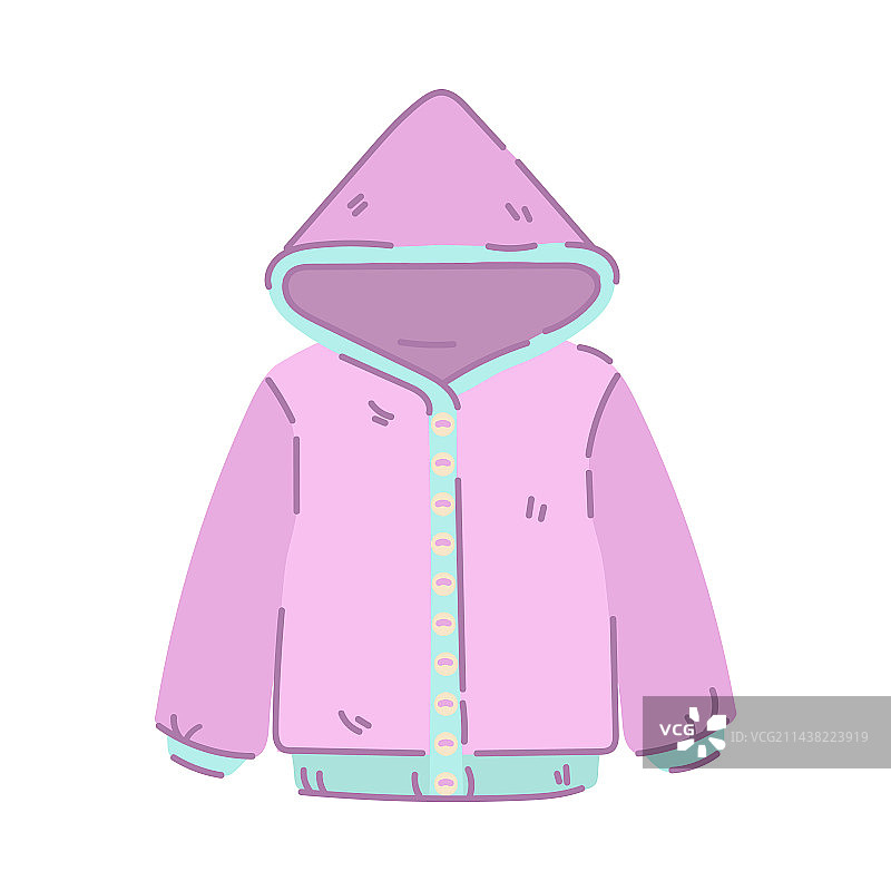 粉色蓝色儿童夹克卡通图片素材