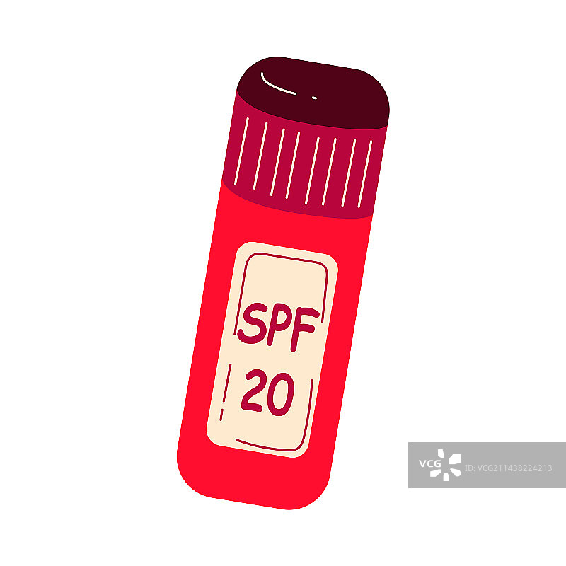 带标签的SPF红色口红图片素材