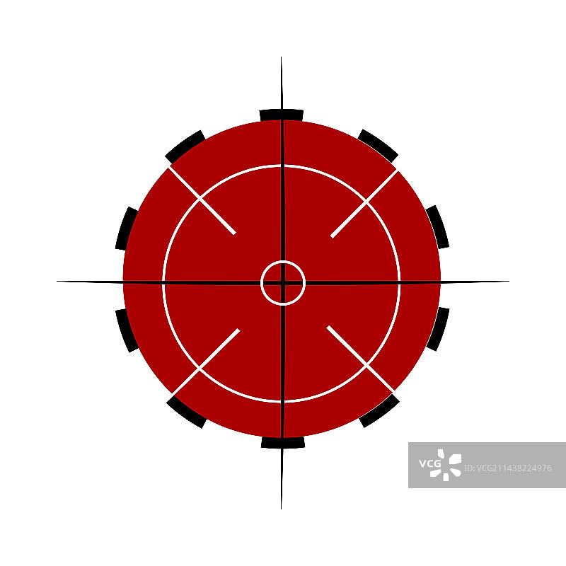 圆形红色十字线目标卡通图片素材