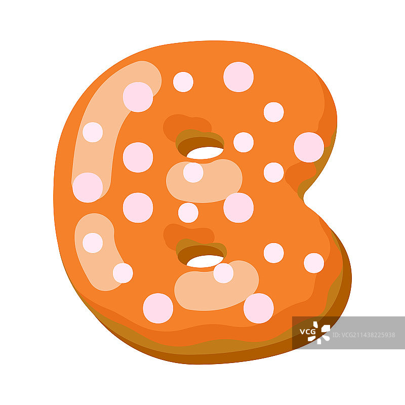 甜甜圈字体字母B图片素材