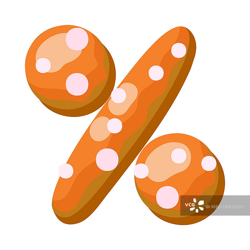 甜甜圈字体中的百分比符号图片素材