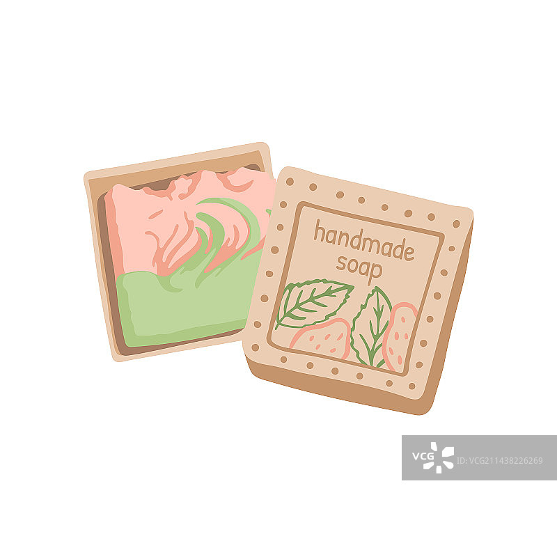 用于沐浴的手工草药皂图片素材