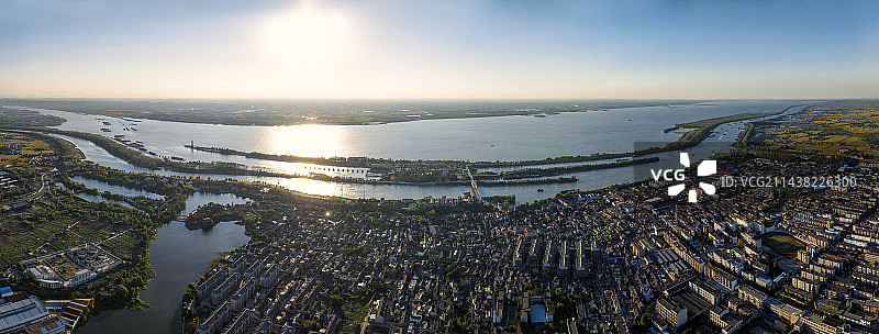 邵伯湖与京杭大运河图片素材