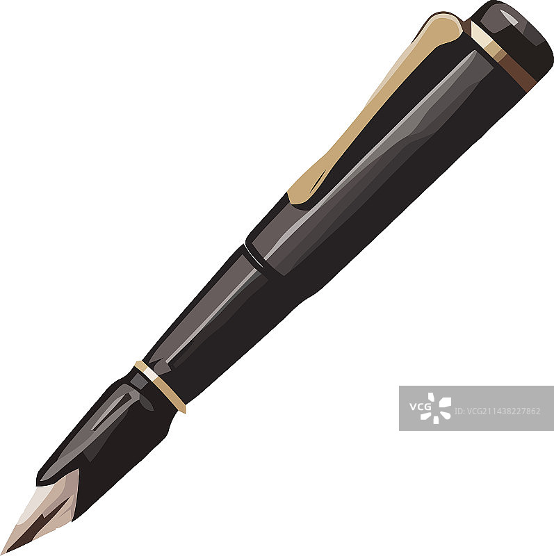 创意象征：老式钢笔图片素材