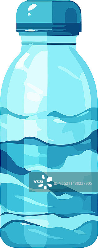 装有纯净饮用水的透明塑料瓶图片素材