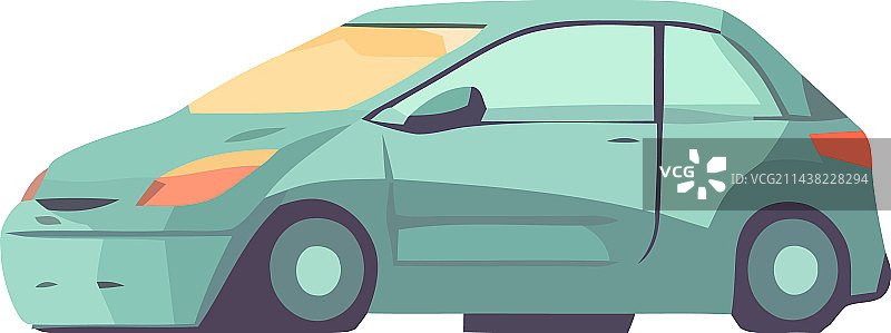 蓝色背景上的现代汽车疾驰图片素材