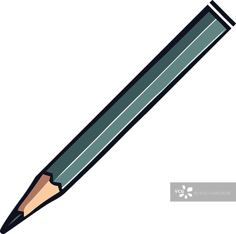 灰色铅笔学校用品图标图片素材