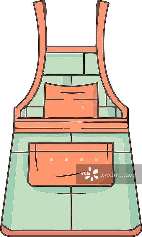 绿色围裙厨房用品图标图片素材