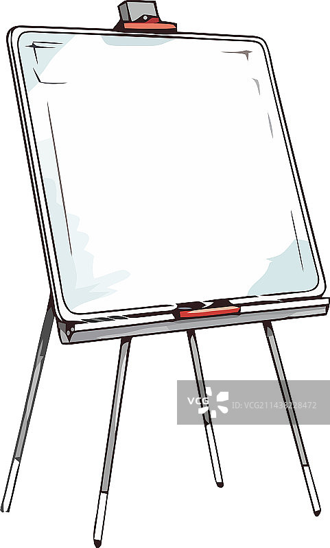 在空白白板上进行教学演示图片素材